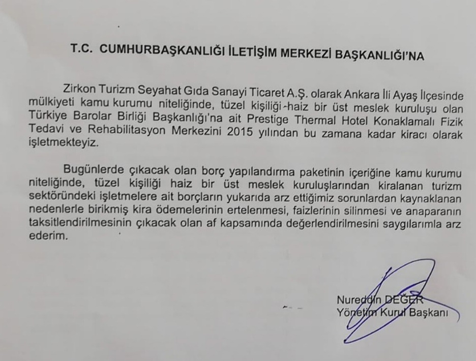 Başkan Nurettin Değer'den Önemli Teklif 