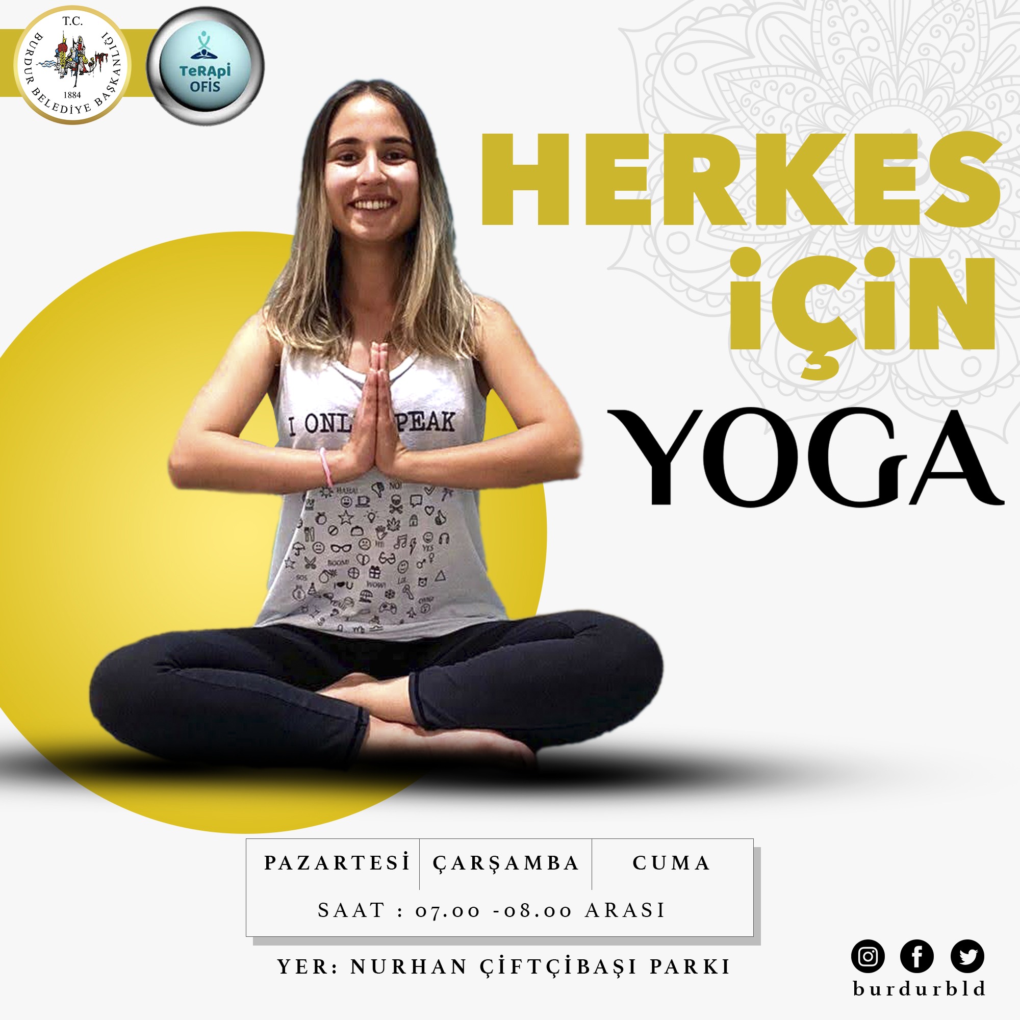 Burdur Belediyesi Ücretsiz Yoga Seansları Başlıyor   