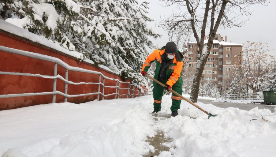 Çankaya Belediyesinin karla mücadele