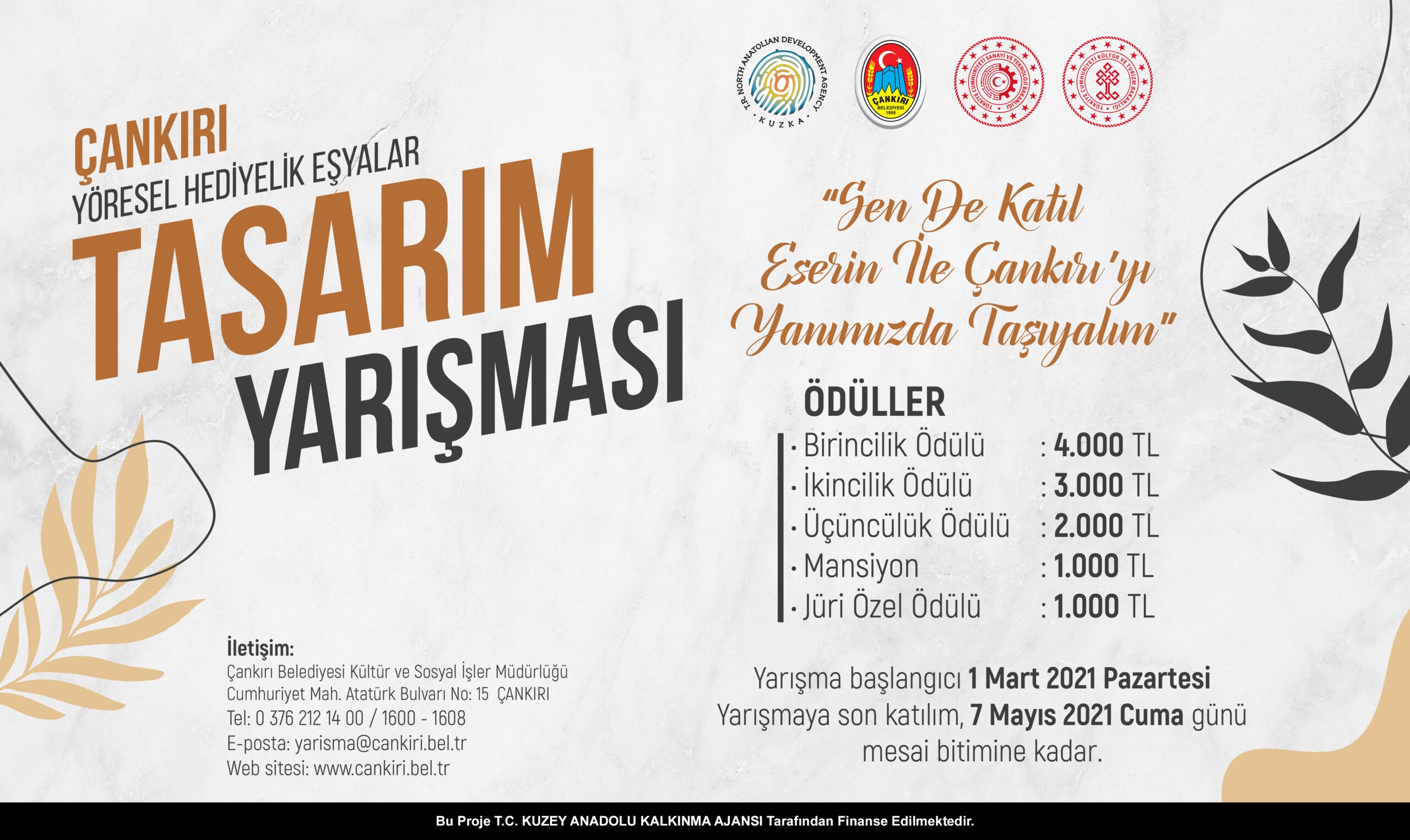 Çankırı Yöresel Hediyelik Eşya Tasarım Yarışması 1 Mart’ta Başlıyor