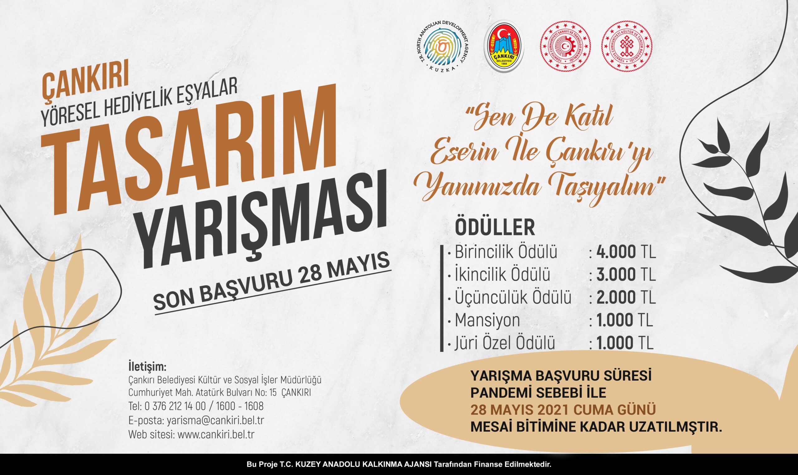 Çankırı Yöresel Hediyelik Eşya Tasarım Yarışması Başvuru Süresi Uzatıldı