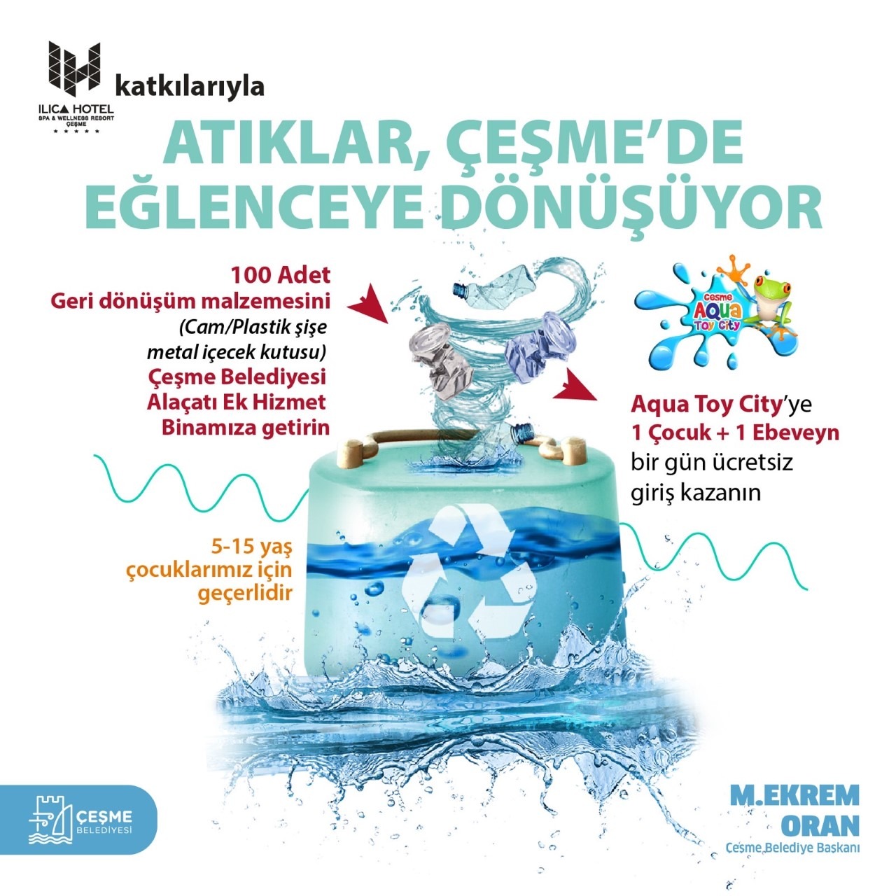 ÇEŞME _Atıklar Çeşme’de eğlenceye dönüşüyor