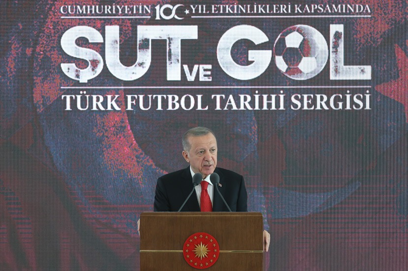 Cmhurbaşkanı Erdoğan, “Şut ve Gol: Türk Futbol Tarihi Sergisi’’ açılış törenine katıldı