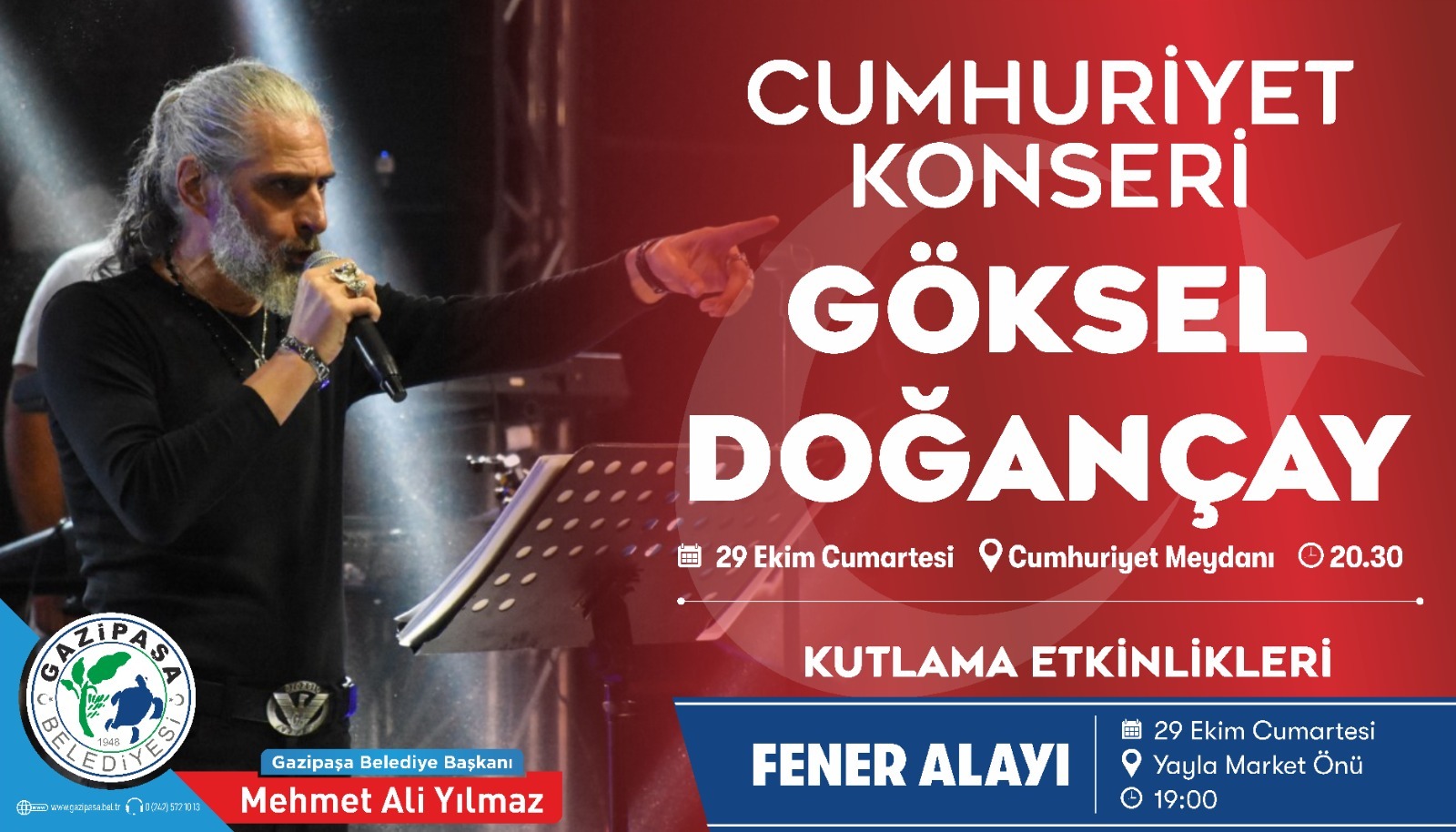 CUMHURİYET’İN 99. YILI GAZİPAŞA’DA COŞKU İLE KUTLANACAK