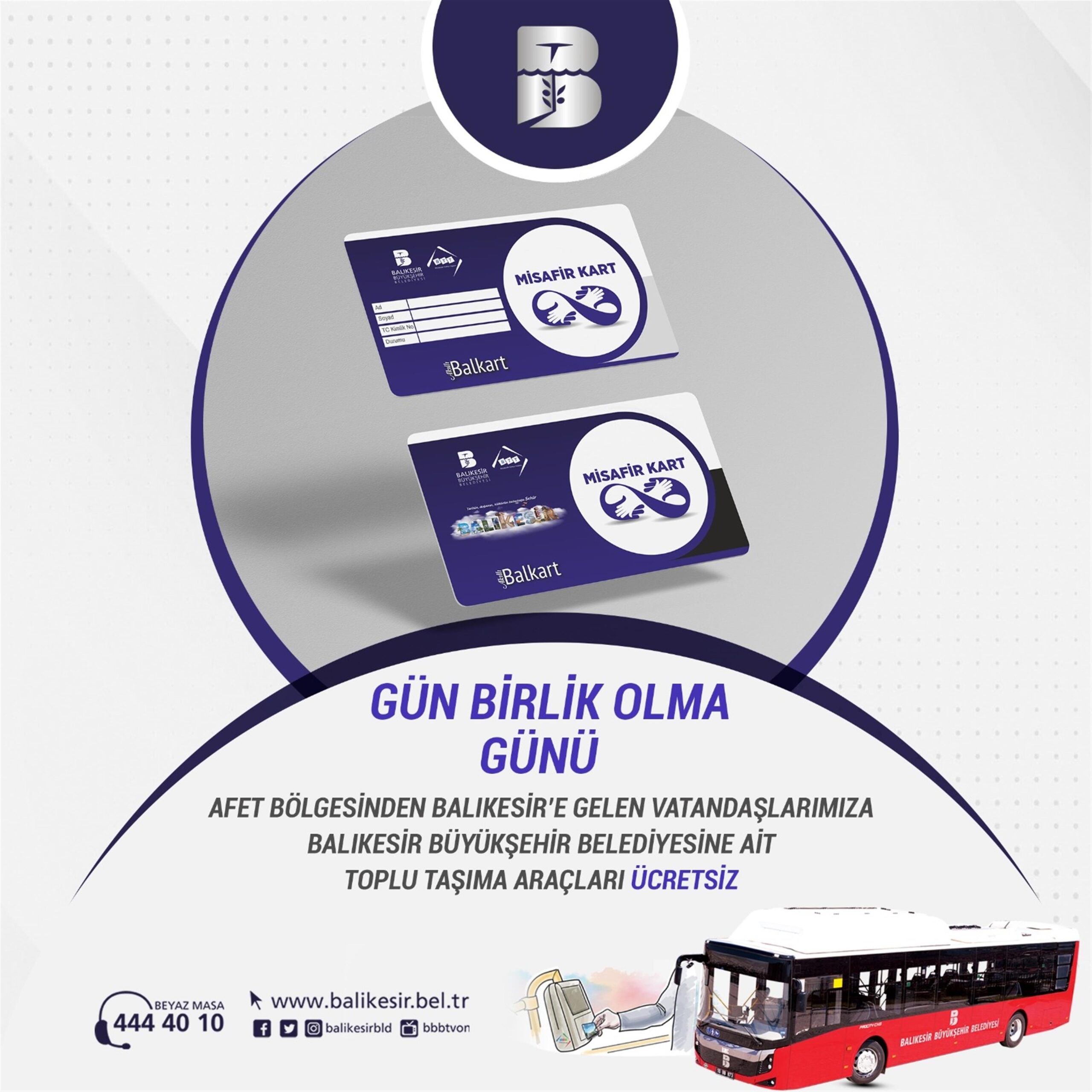 Depremzedelere ücretsiz ulaşım