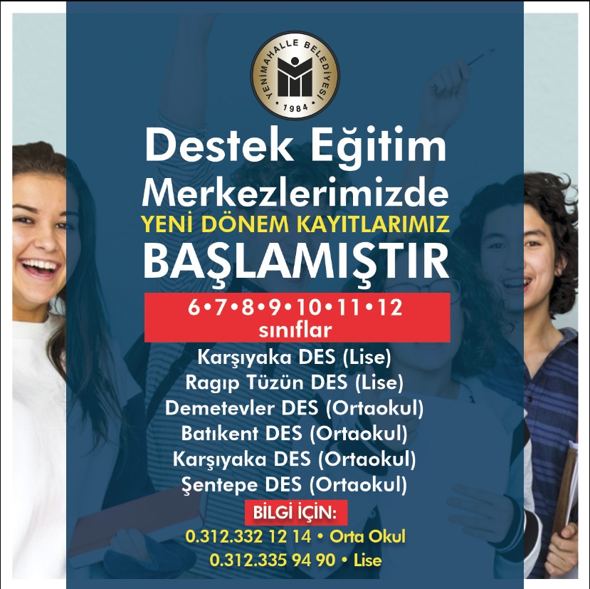 Destek Eğitim Merkezleri’ne kayıtlar başladı