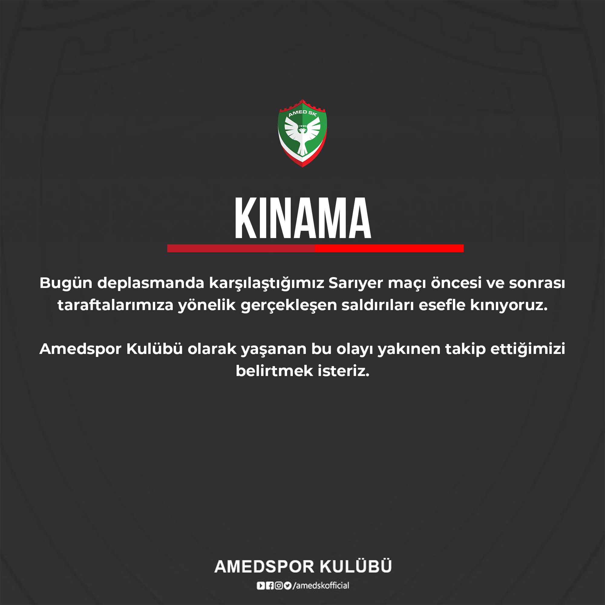 Diyarbakır Temsilcisinden Kınama ve Teşekkür Mesajı Paylaştı 