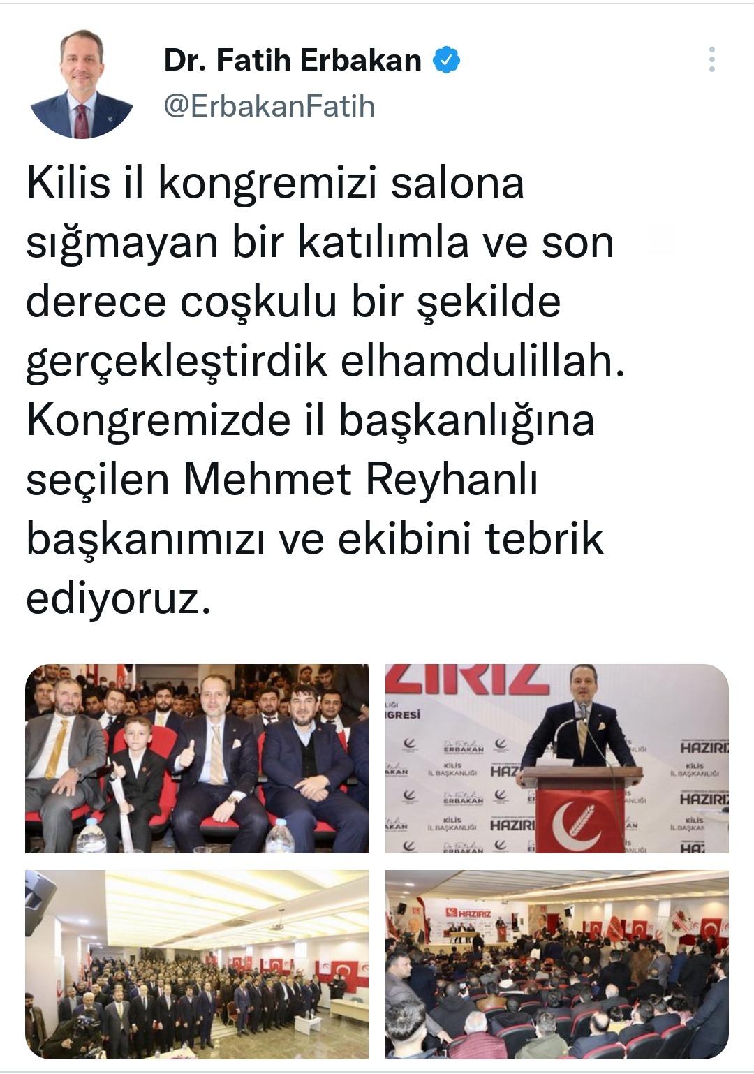 Fatih Erbakan Kilis’te