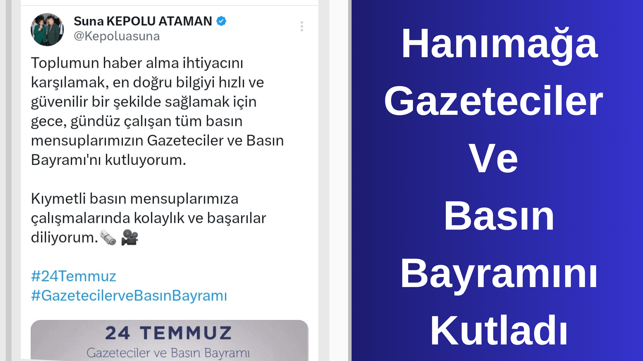 Hanımağa Gazeteciler Ve Basın Bayramını Kutladı