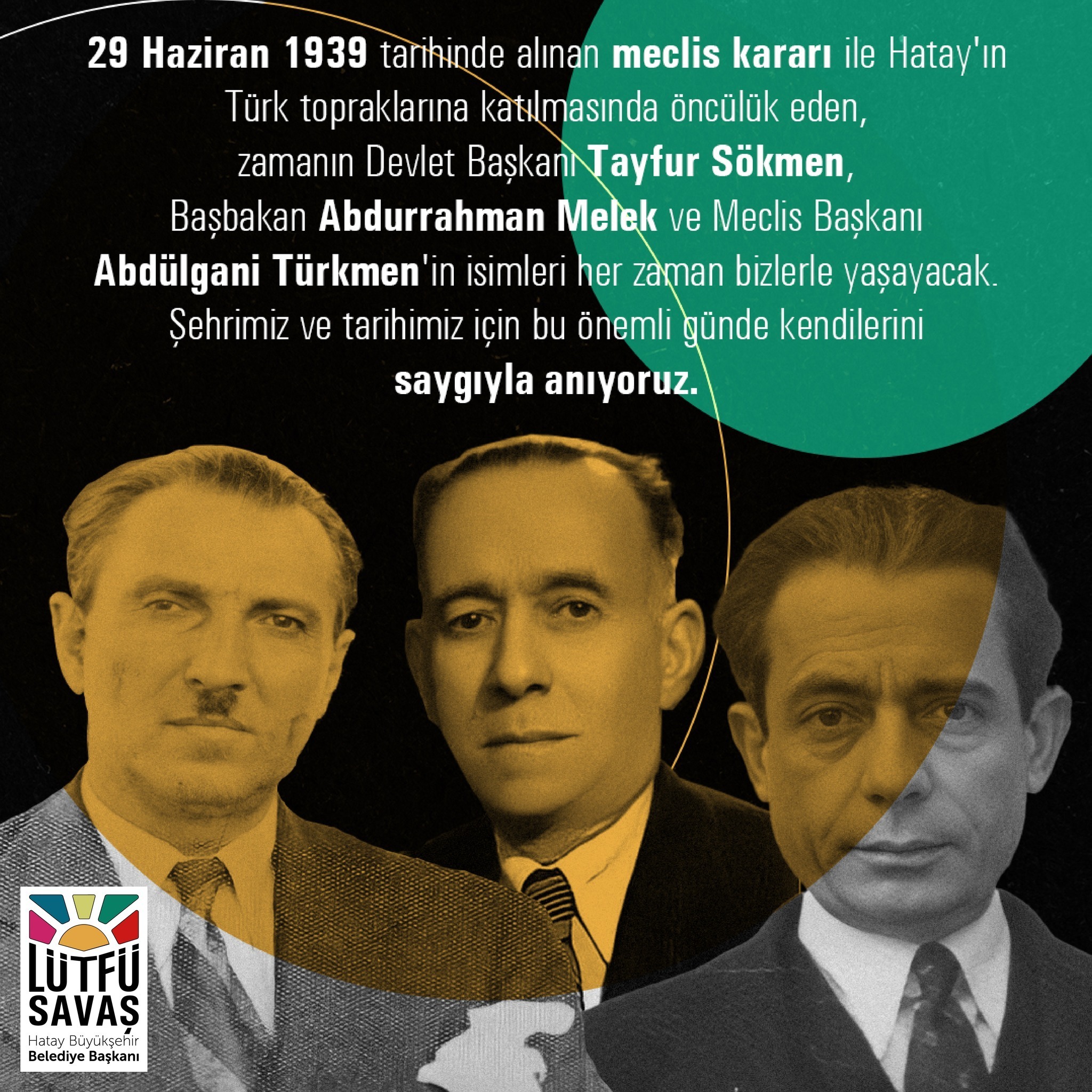 HATAY DEVLETİ YÖNETİCİLERİNİN İSİMLERİNİ HBB YAŞATACAK