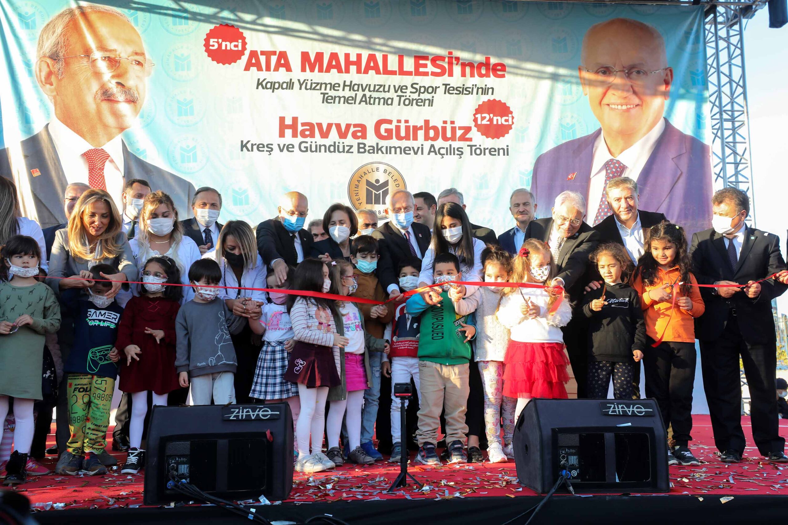 Havva Gürbüz Kreşi açıldı, Ata Yüzme Havuzunun temeli atıldı