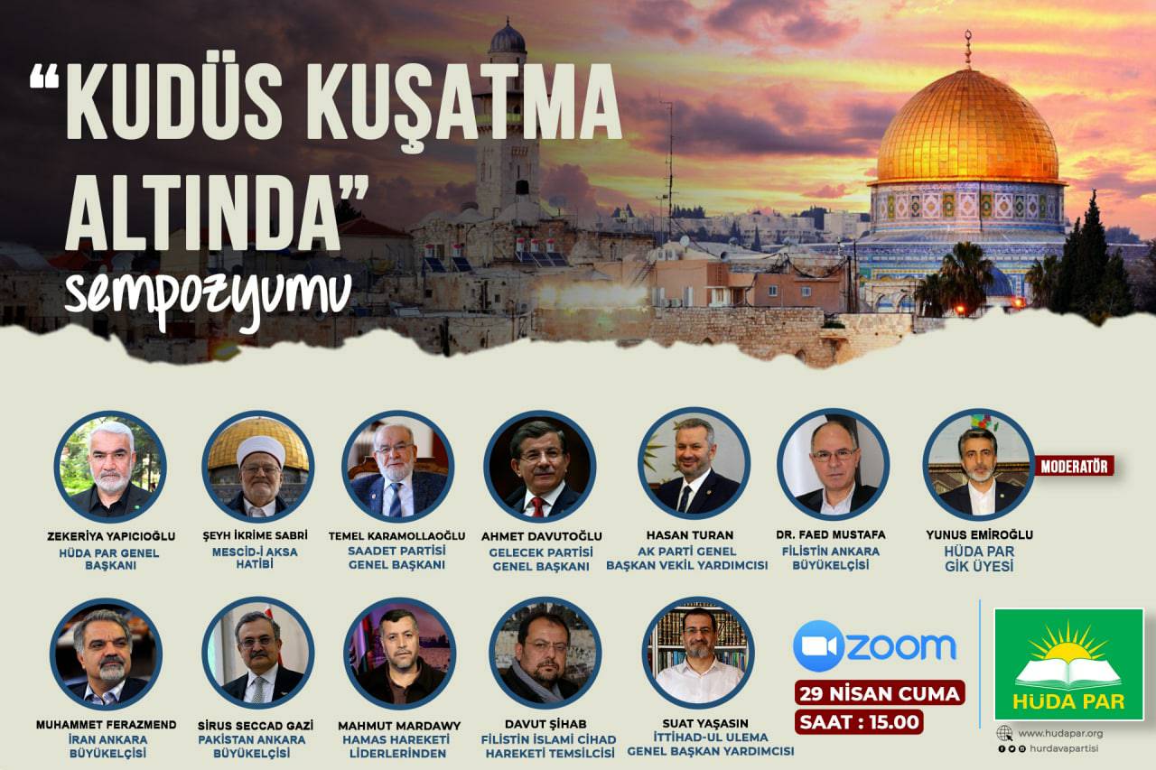 HÜDA PAR "Kudüs" sempozyumu düzenleyecek