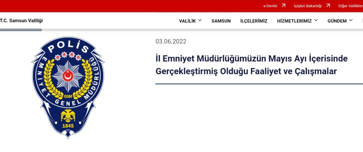 İl Emniyet Müdürlüğümüzün Mayıs Ayı İçerisinde Gerçekleştirmiş Olduğu Faaliyet ve Çalışmalar