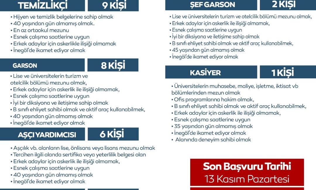 İnegöl Belediyesi, 6 ayrı