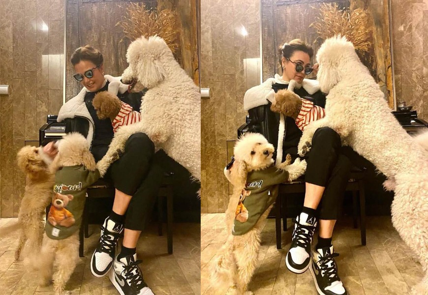 Köpekleriyle eğlenceli anlar...