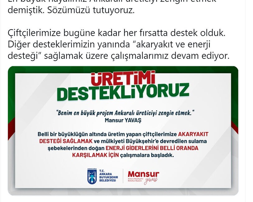 Ankara Büyükşehir Belediye Başkanı