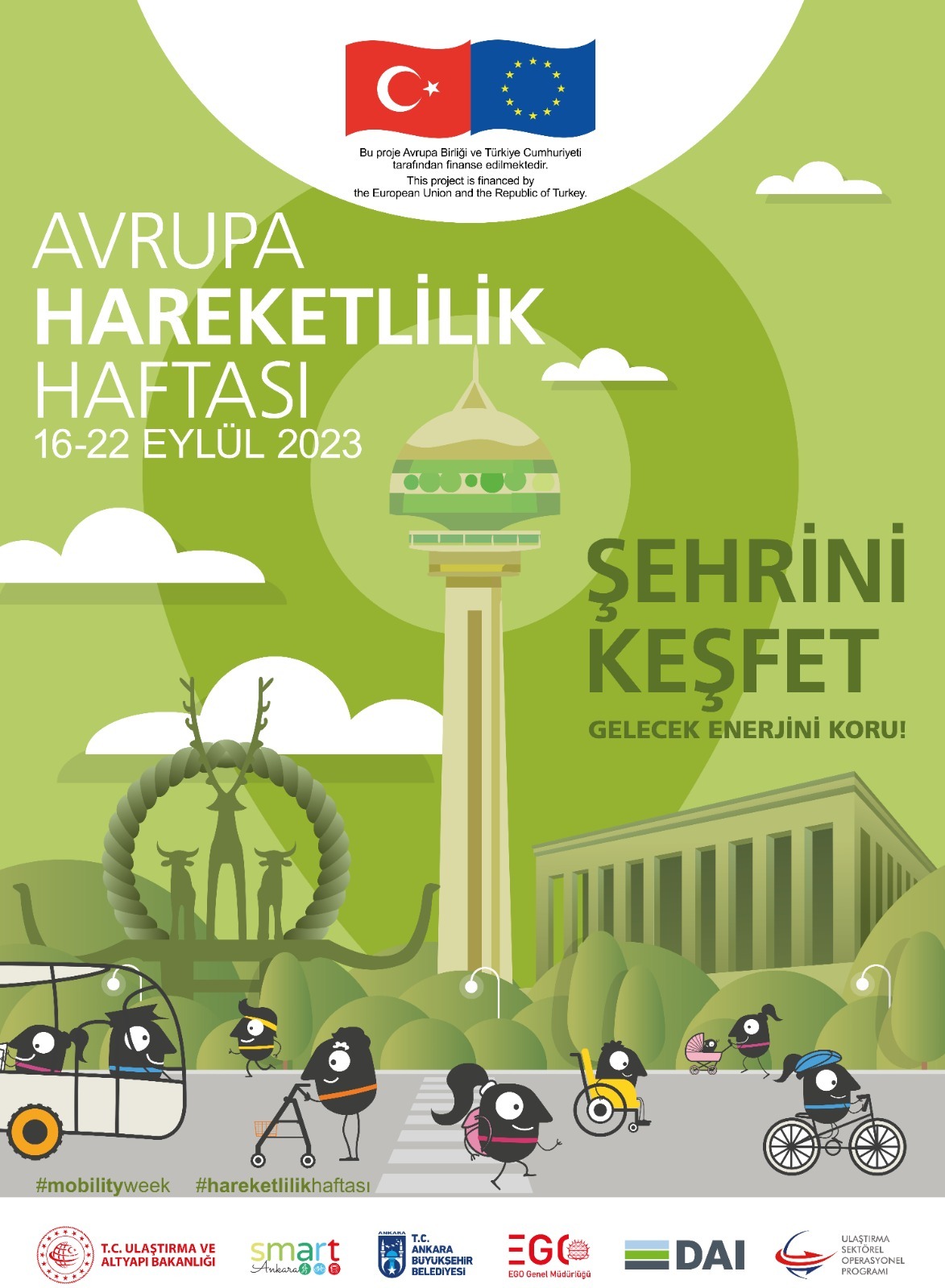 ŞEHRİNİ KEŞFET, GELECEK ENERJİNİ KORU: AVRUPA HAREKETLİLİK HAFTASI BAŞLIYOR