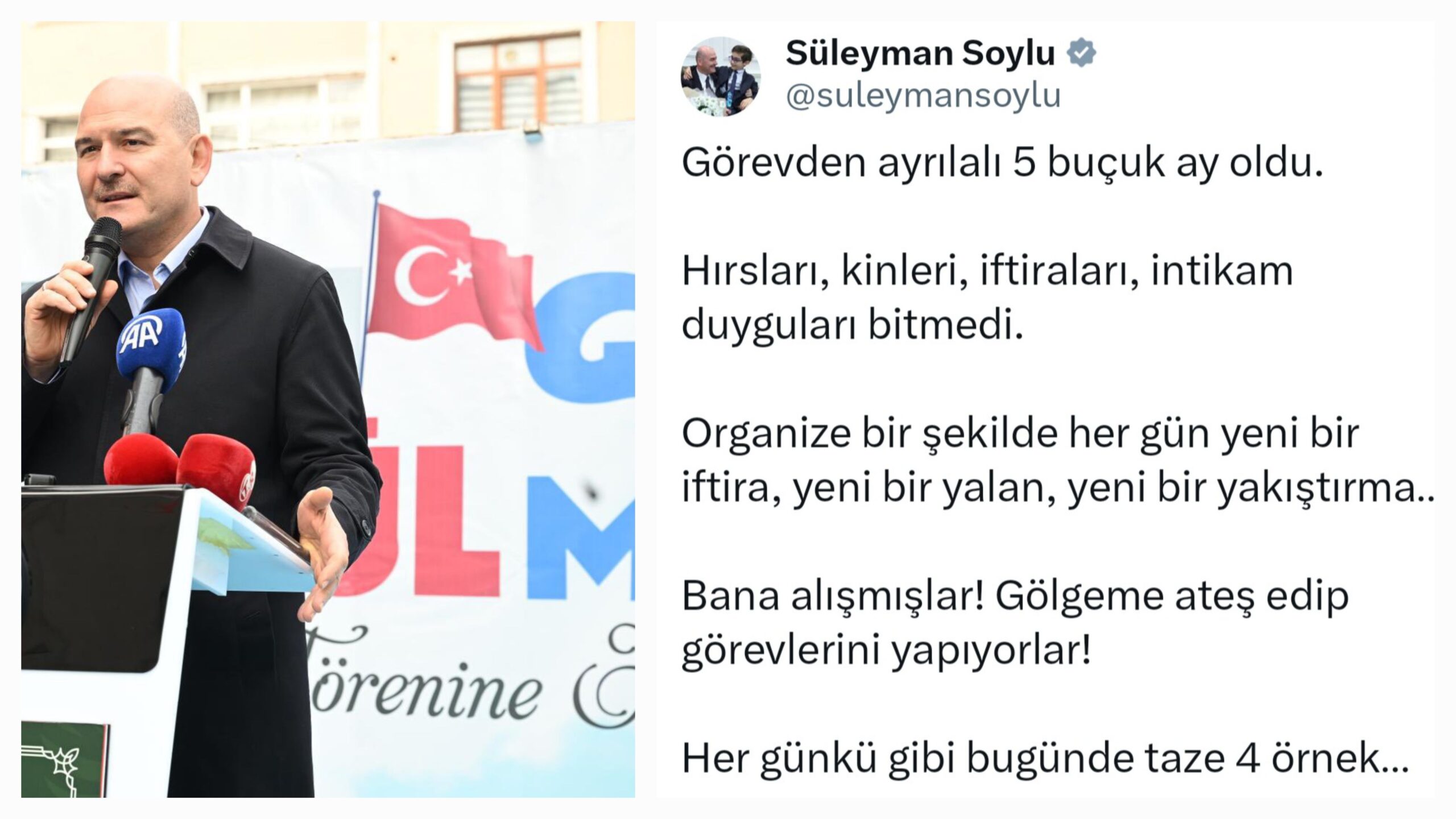 Süleyman Soylu Gölgeme Ateş Ediyorlar Dedi