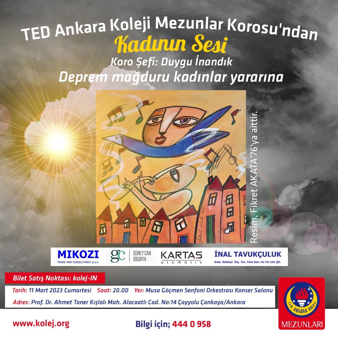 TED Ankara Koleji Mezunlar Korosu  11 Mart konser veriyor