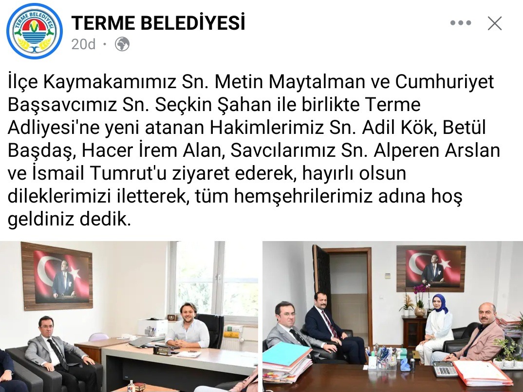 Terme Adliyesi'nde Hayırlı Olsun Ziyaretleri Devam Ediyor