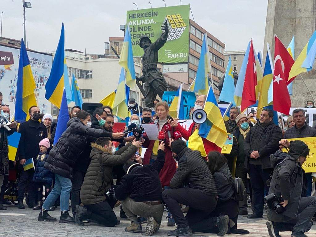 Ukrayna İçin Ulus Meydanından Haykırdılar