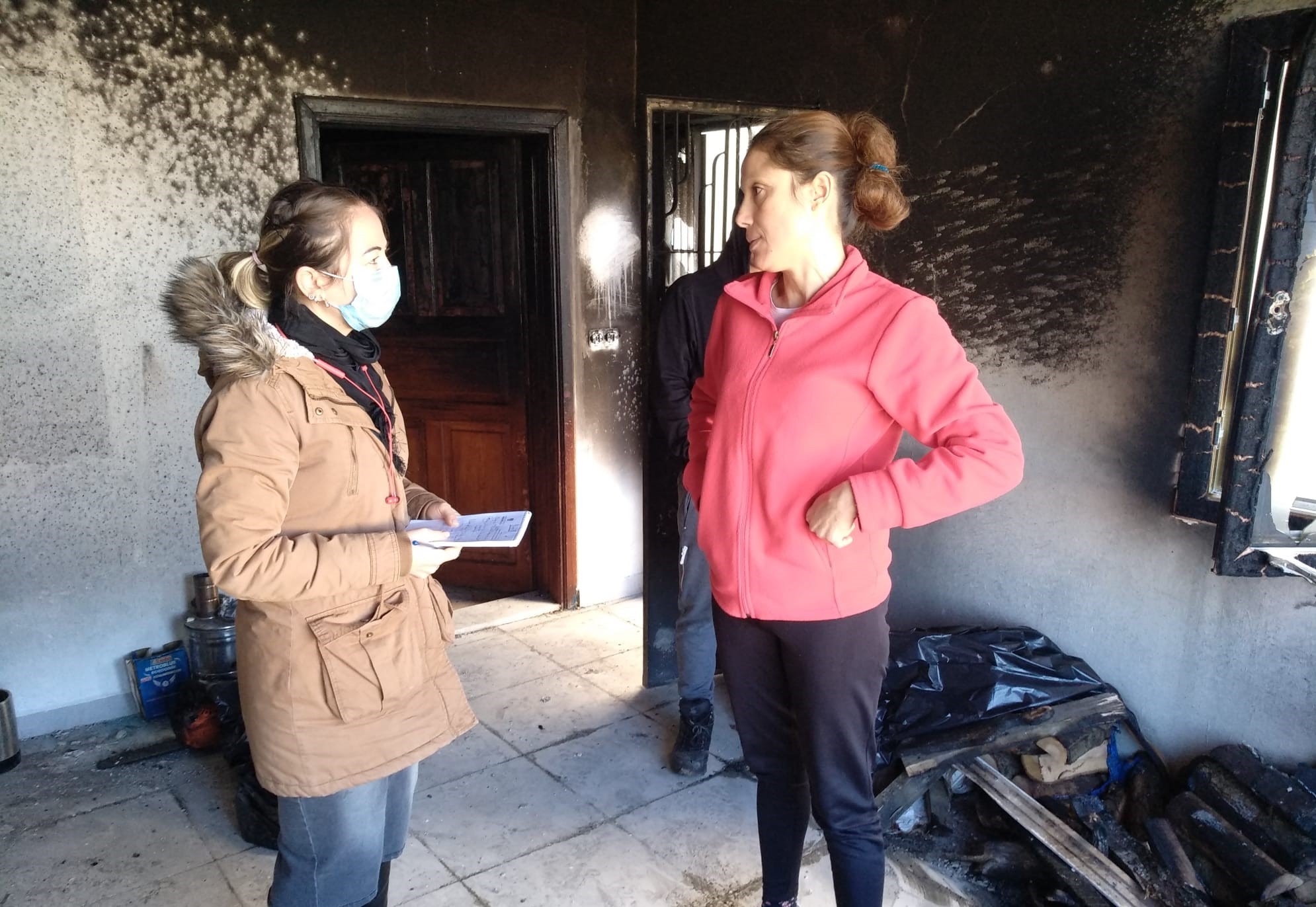 YANGINDA ZARAR GÖREN AİLEYE DESTEK