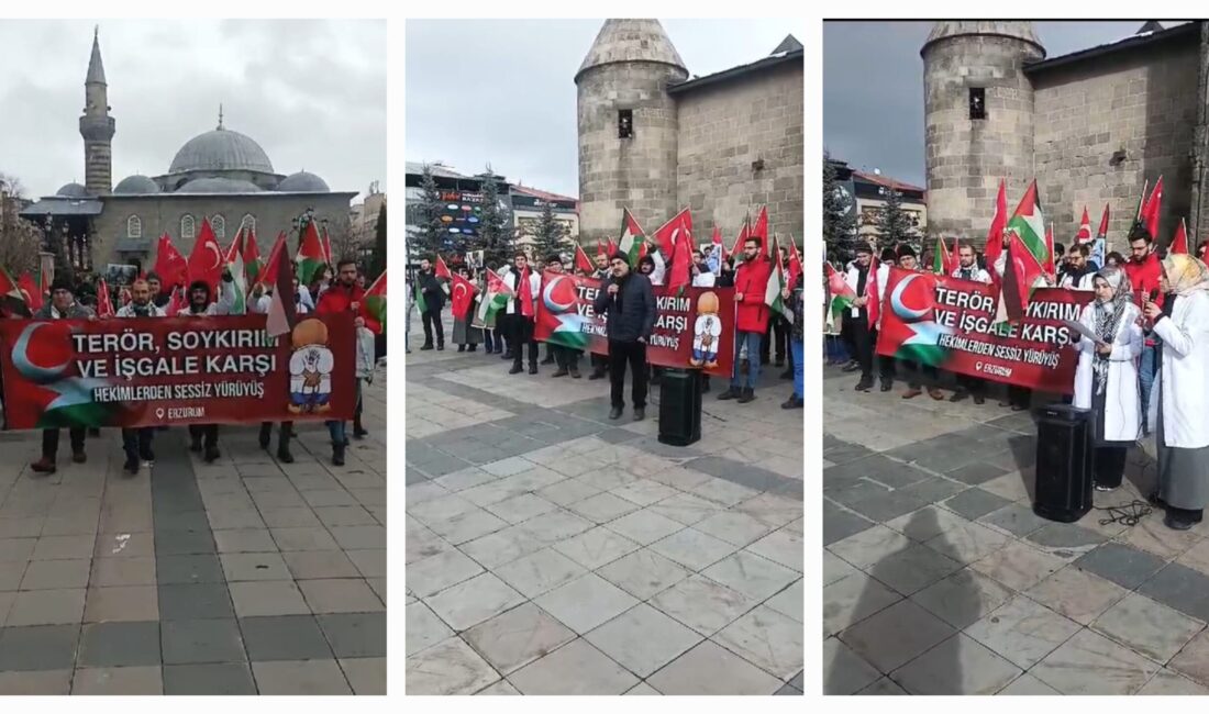 Erzurum Yakutiye Medresesi önünde