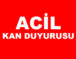 Acil Kana İhtiyaç Var