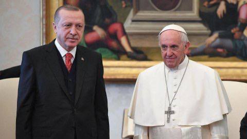 Cumhurbaşkanı Erdoğan, Katoliklerin Ruhani Lideri Papa Fransuva’ya ‘Filistin’ mektubu