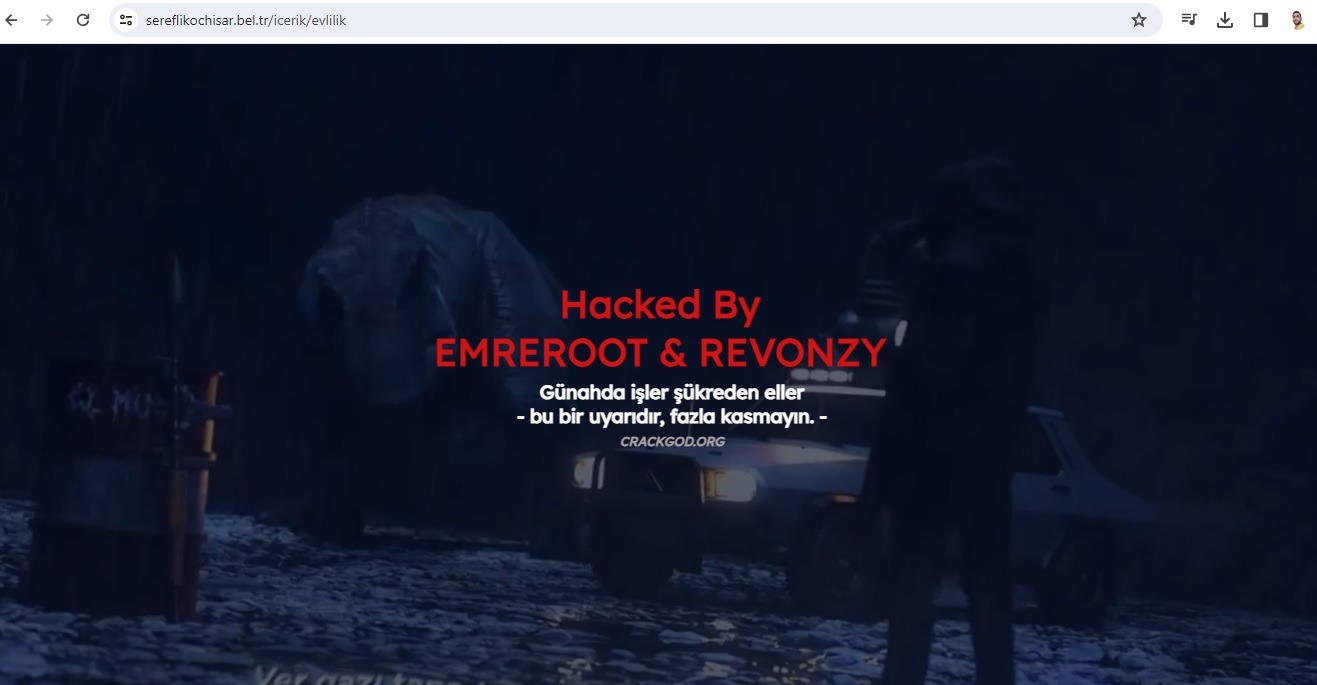 Şereflikoçhisar Belediyesi’nin web sitesi hacklendi