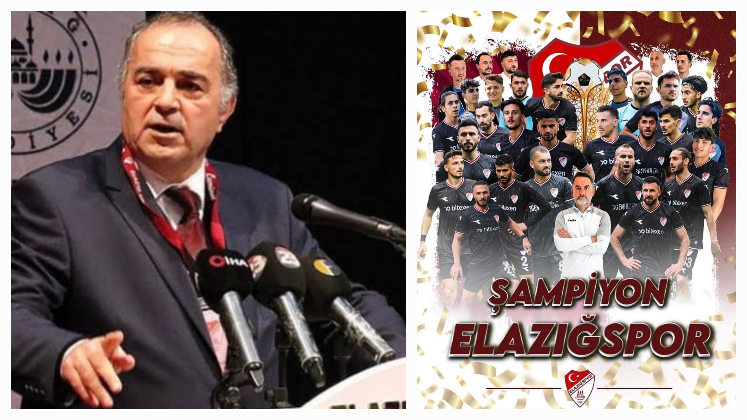 EFSANE BAŞKANDAN ŞAMPİYON ELAZIĞSPOR’A TEBRİK