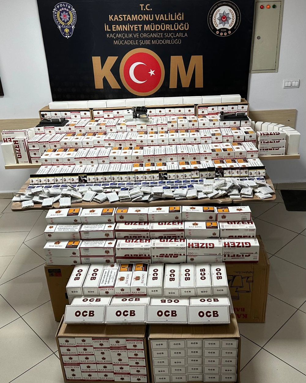 KASTAMONU EMNİYETİNDEN KAÇAK SİGARA  TACİRLERİNE BÜYÜK OPERASYON
