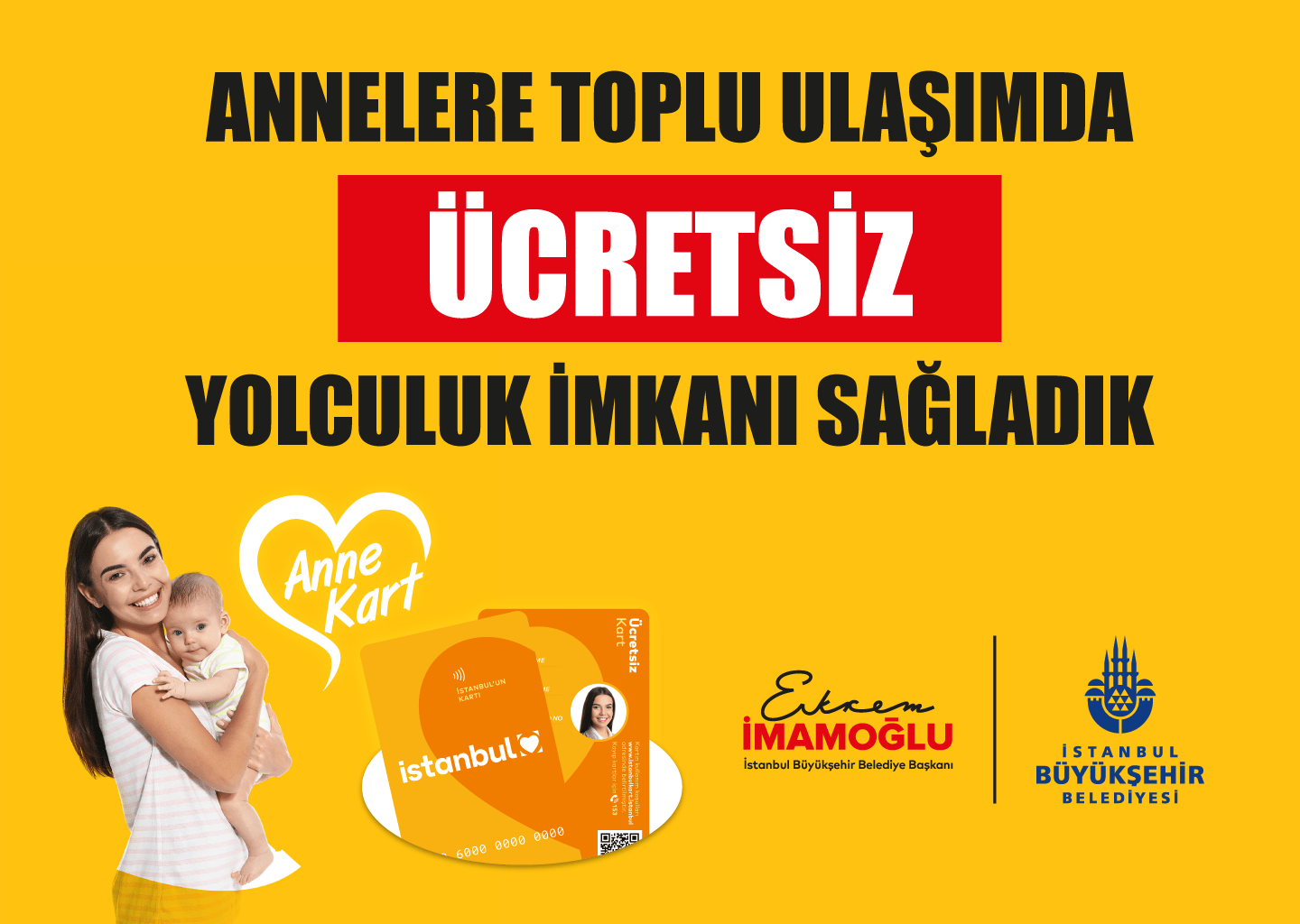 İSTANBUL BB, ANNE KART UYGULAMASI İLE 675 BİN ANNEYE ULAŞTI