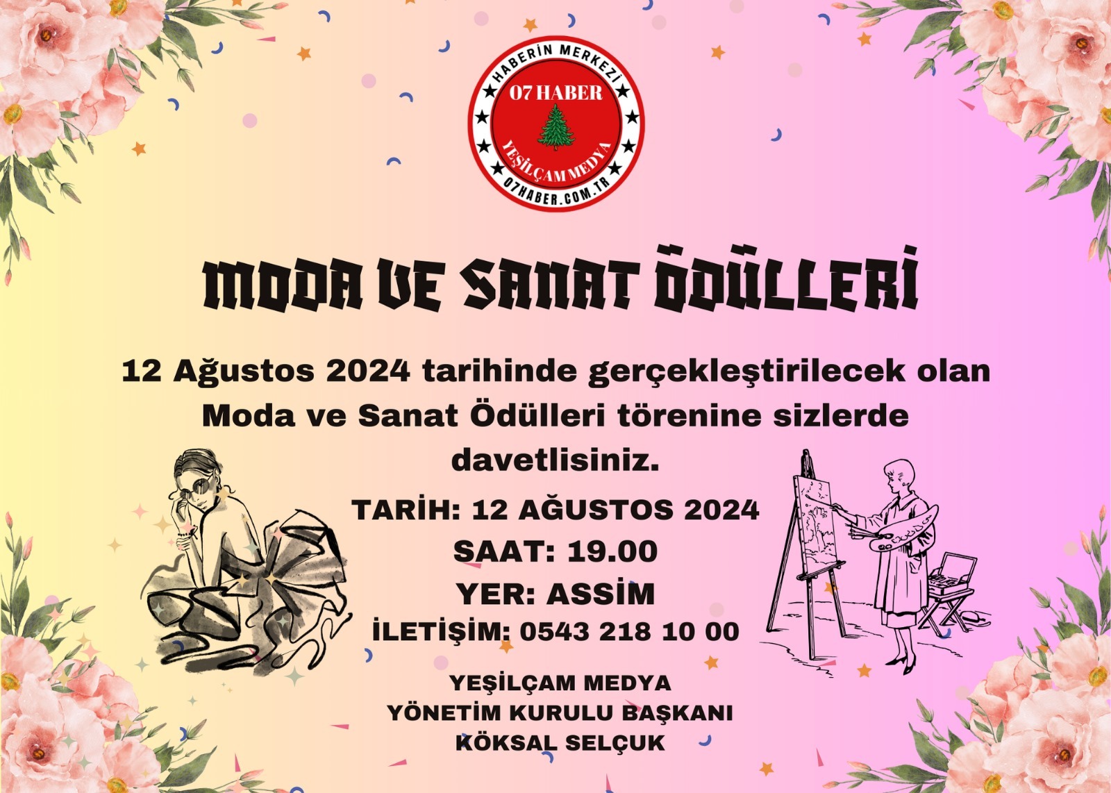 MODA VE SANAT ÖDÜLLERİ 12 AĞUSTOS’TA!