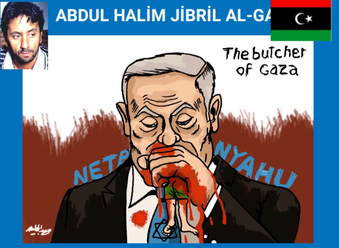 MISIRLI ABDUL HALİM JİBRİL CUMHA HABER AJANSINDA FİLİSTİN KARİKATÜRÜYLE