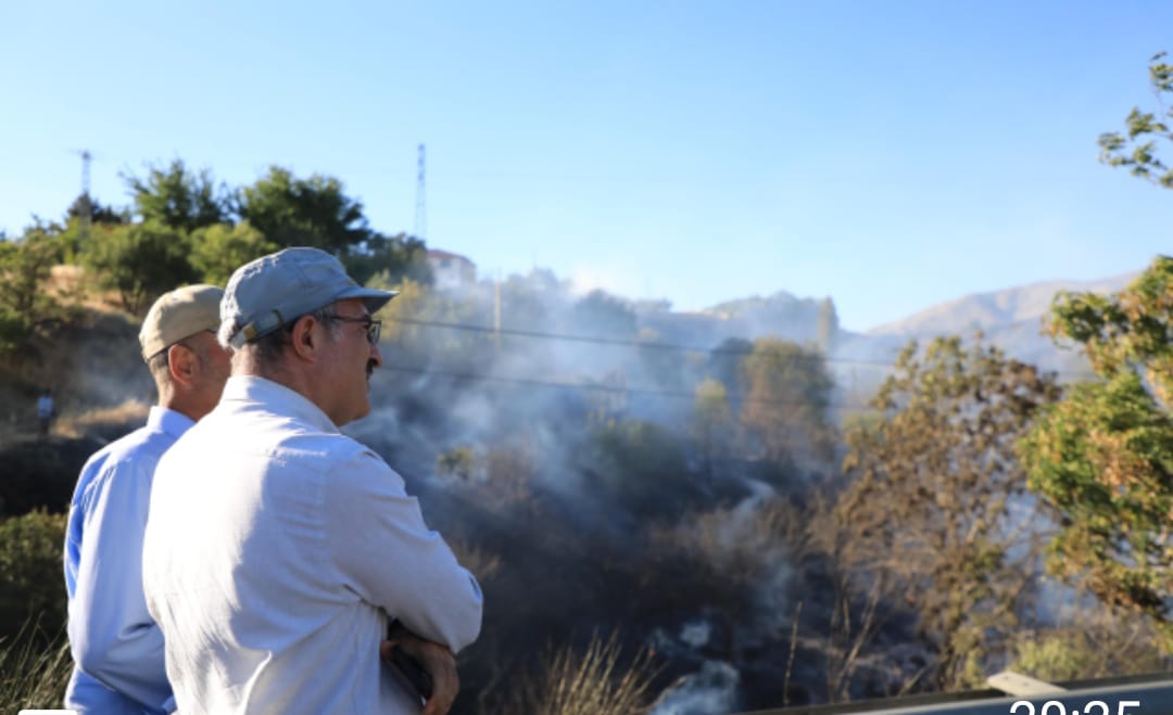 ELAZIĞ İLİ BASKİL İLÇESİNDE ORMAN YANGINI