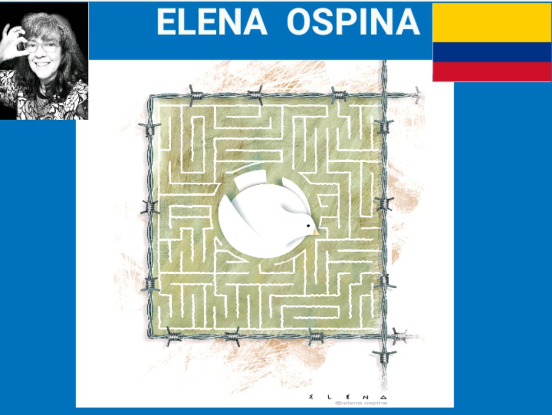 KOLOMBİYADAN KARİKATÜRİST ELENA OSPİNA  CUMHA HABER AJANSINDA