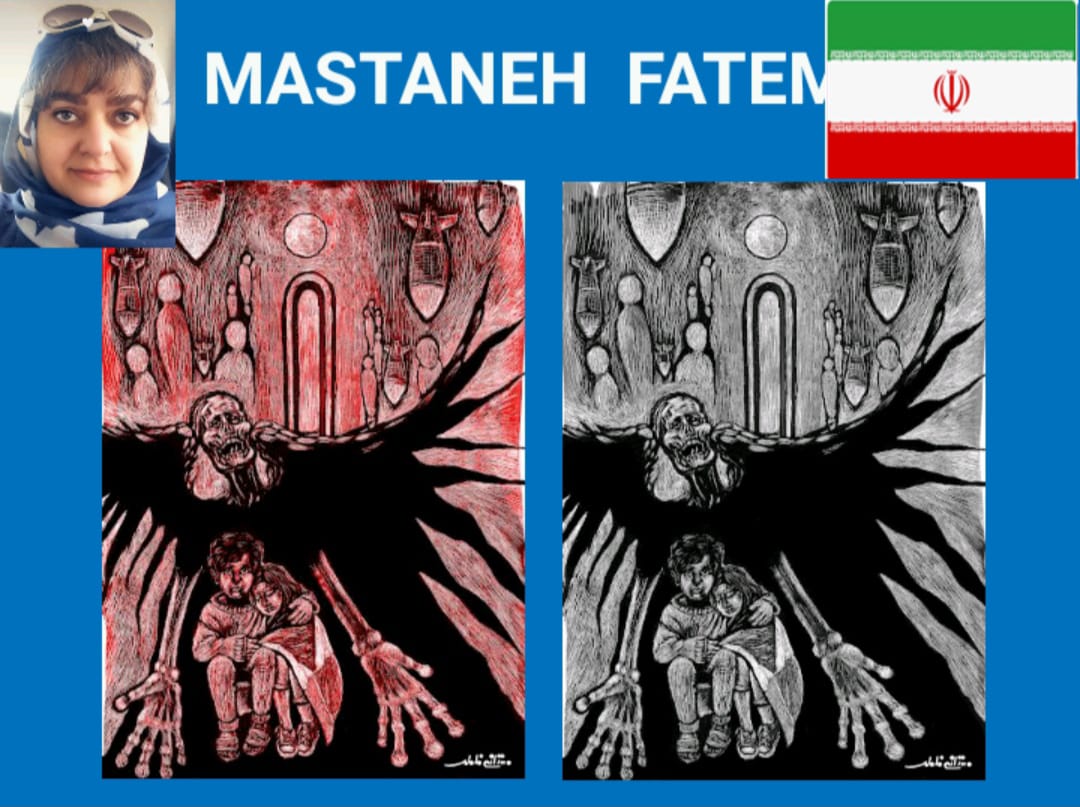 İRANLI KARİKATÜRİST MASTANEH FATEMİ CUMHA HABER AJANSINDA KARİKATÜRLERİYLE