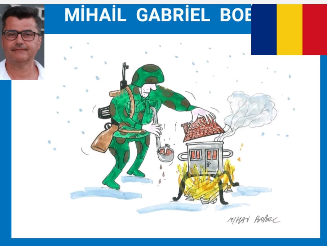 ROMANYADAN KARİKATÜRİST MİHAİL GABRİEL BOBOC CUMHA HABER AJANSINDA