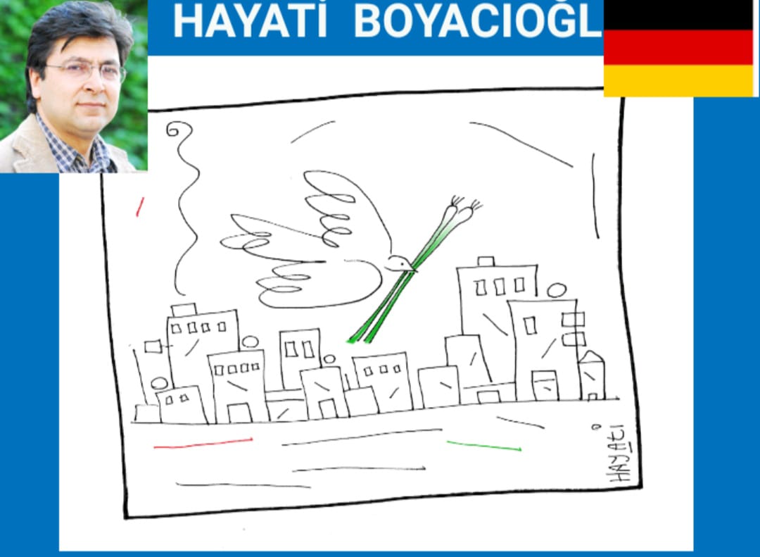 KARİKATÜRİST HAYATİ BOYACIOĞLU GAZZE KARİKATÜRÜ CUMHA İNTERNET SİTESİNDE YAYIMLANIYOR