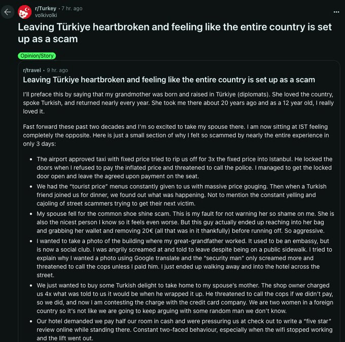 20 Yıl Sonra Türkiye'ye Dönen Yabancı Kadının Hayal Kırıklığı: "Tüm Ülke Dolandırıcılık Üzerine Kurulmuş Gibi Hissettim"