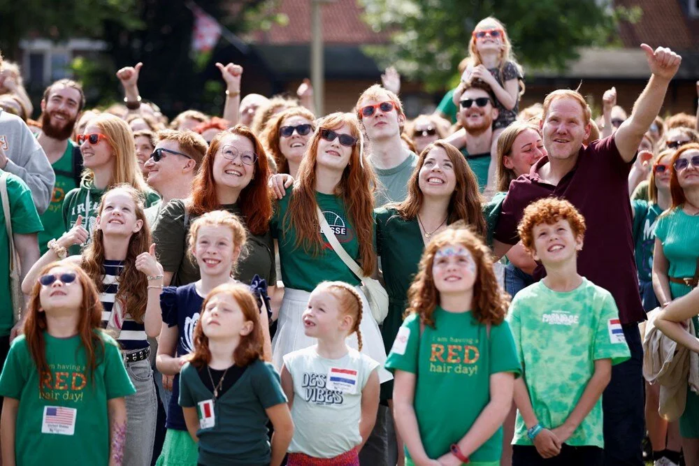 Hollanda'da Kızıl Saç Günü Festivali'nde Yüzlerce Kişi Bir Araya Geldi