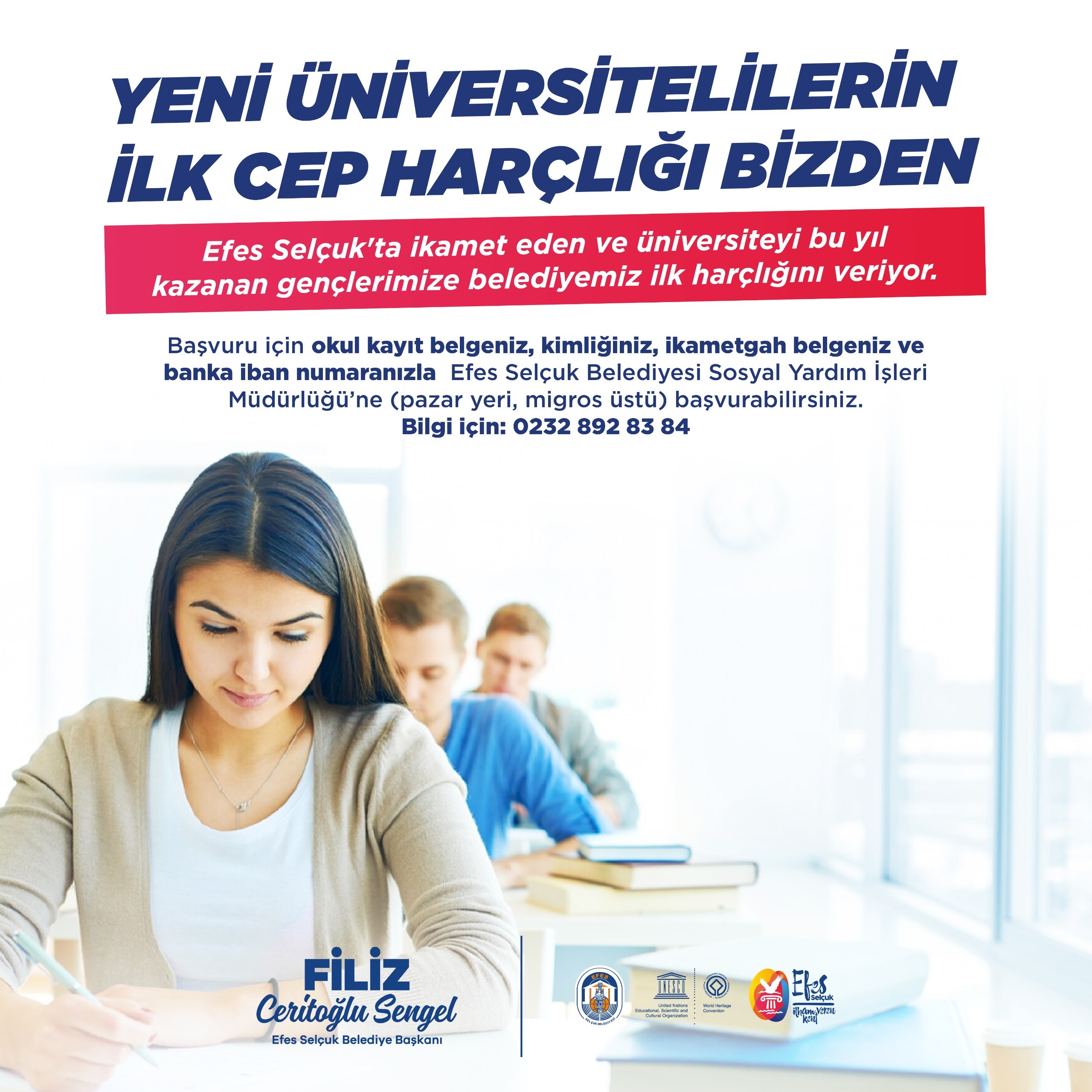 Efes Selçuk Belediyesi’nden Yeni Üniversiteli Gençlere destek: İlk Harçlıklarınız Bizden!