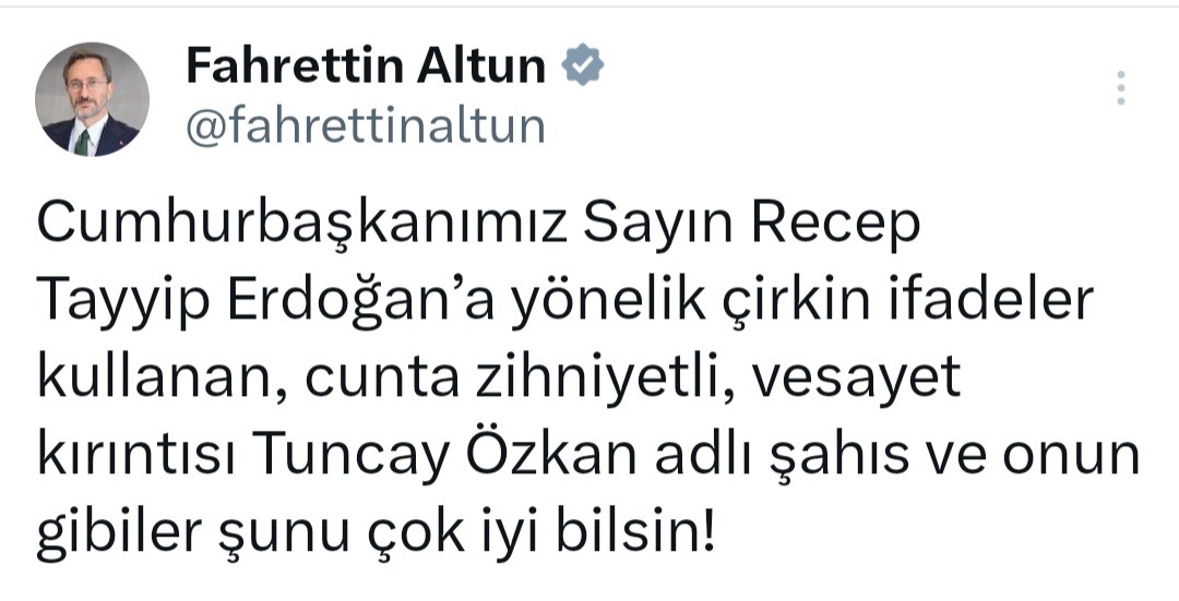 İletişim Başkanı Fahrettin Altun