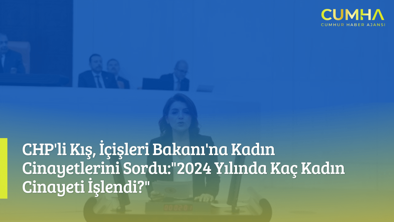 CHP'li Kış, İçişleri Bakanı'na Kadın Cinayetlerini Sordu: "2024 Yılında Kaç Kadın Cinayeti İşlendi?"