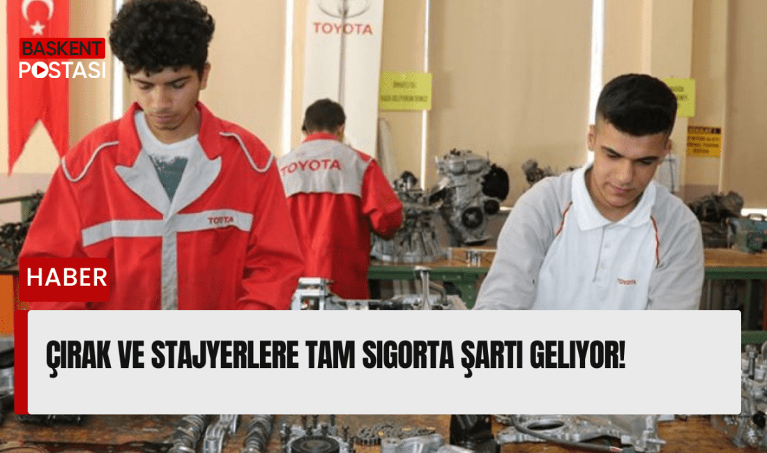 Türkiye’de çırak ve stajyerlerin