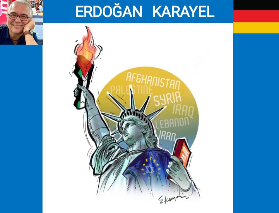 TÜRK KARİKATÜRİSTİMİZ ERDOĞAN KARAYEL'İN GAZZE SAVAŞI KARİKATÜRÜ BAŞKENT POSTASI GAZETESİ'NDE