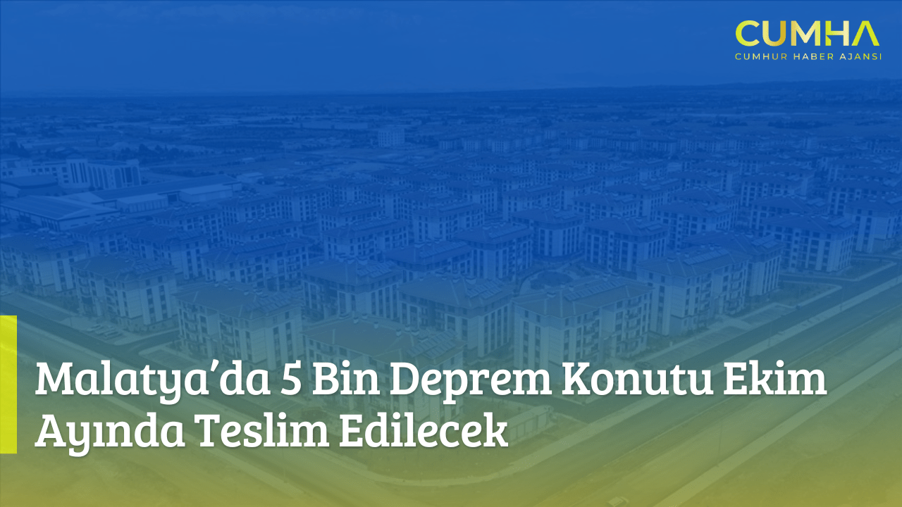 Malatya’da 5 Bin Deprem Konutu Ekim Ayında Teslim Edilecek
