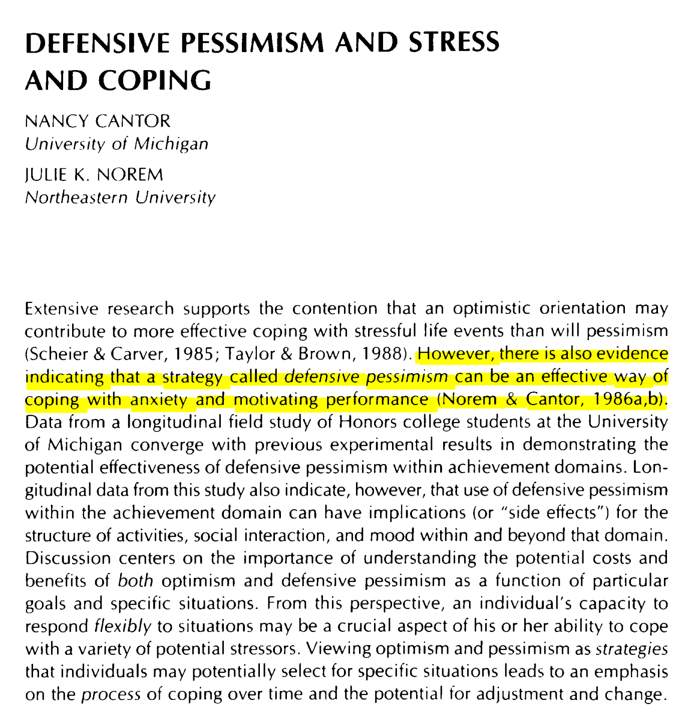 Savunucu Karamsarlık: Stresle Başa Çıkma Yöntemi Olarak Düşük Beklentiler