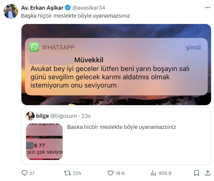 Avukat Erkan Aşikar, boşanma